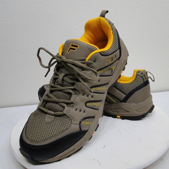 Fila Men Trail Hiking Shoes Olive Tan Yellow Low Top Sneakers 1SH40083-246 Sz 13 main image 10